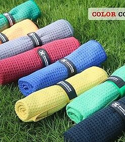 Waffle Pattern Golf Towel for Cleaning Clubs